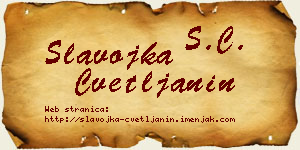 Slavojka Cvetljanin vizit kartica